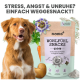 Wohlfühl Snacks für Hunde, entwickelt zur Linderung von Stress, Angst und Unruhe. Enthält Zutaten wie Passionsblume, Karotte und Kartoffel.