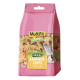 Roze MultiFit Nature zak bananenchips voor kleine huisdieren, etiket 'SNACKS BANANEN-CHIPS', afbeelding van konijn en knaagdieren.