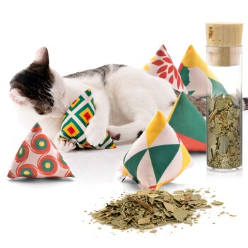 Canadian Cat Company Catnipspielzeug 6x Schmusepyramide gemischte Designs