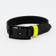 Biothane Halsband Schwarz neon gelb XL