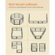 Modularer Draht-Haustierlaufstall dargestellt in sechs Konfigurationsdiagrammen mit Überschrift 'Nach Wunsch aufbauen'.