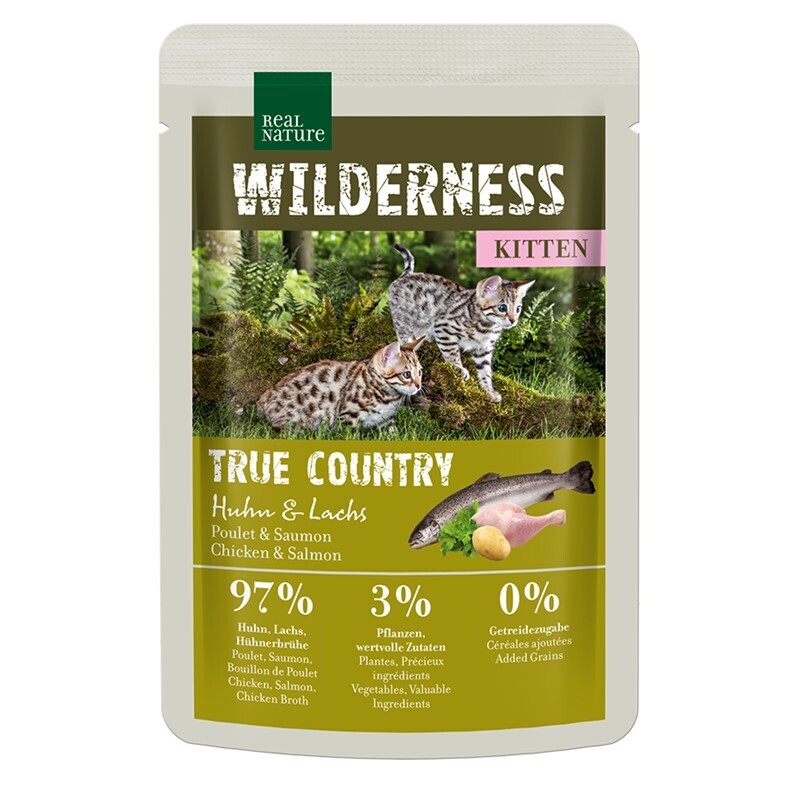 REAL NATURE WILDERNESS Kitten 12 x 85 g True Country Huhn & Lachs 12x85 g
