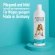 Flasche mit GREEN HERO Haustiershampoo für Welpen, mit einem Hund und einer Katze auf dem Etikett, mit Text auf Deutsch über die milde Formel und Vorteile.