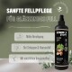 Schwarze Sprühflasche mit der Aufschrift "ALPHAZOO Beauty Fellpflege", die sanfte Pflege für glänzendes Fell und beruhigende natürliche Inhaltsstoffe betont.