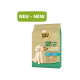 Select Gold Mini Adult Hundefuttertüte, 5-10 kg, beschriftet "NEU", mit einem Pudel und hebt Insektenprotein als Zutat hervor.
