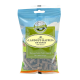 Eine Tüte Bellfor Landgut-Happen Hundeleckerlis mit Insekten, mit einem grünen und blauen Design und dem Text 'Der perfekte Soft-Snack für unterwegs.'