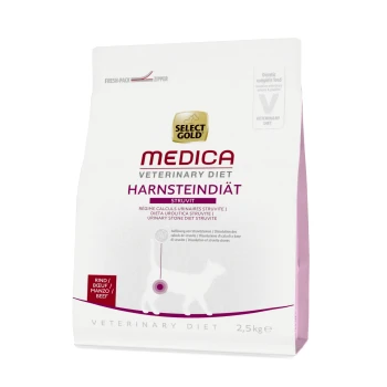 Select Gold Medica Veterinary Diet Harnsteindiät Struvit Hundefutter, 2,5 kg Beutel, entworfen für die Behandlung von Harnsteinen.