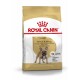 Sac de nourriture pour chien Royal Canin Adult French Bulldog, présentant une image de Bulldog Français, avec un texte mettant en avant une nutrition spécifique à la race.