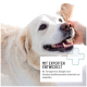 Ein schlafender Hund und eine Katze kuscheln auf einem weichen Bett neben einem Glas REAVET Augenpflege, das mit "Effektive Augenreinigung" und "Extra mild" beschriftet ist.