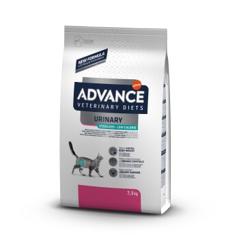 Affinity Veterinary Diets Urinary Sterilized Low Calorie - Kroketten für sterilisierte Katzen mit Blasenproblemen, 7,5 kg*1