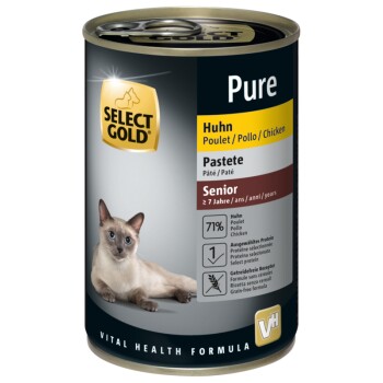 SELECT GOLD Pure Senior Paté Huhn 6×400 g