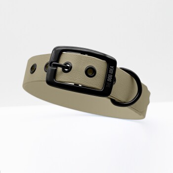 Biothane Halsband Beige Schwarz S