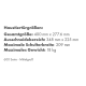 Haustiertür: Gesamtgröße 400x277,6 mm, Ausschnitt 348x225 mm, max. Schulterbreite 209 mm, max. Gewicht 18 kg, Serie 600 - Mittelgroß.