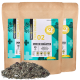 Tierfutterverpackung mit der Aufschrift "FAVLY PETFOOD FUNCTIONALS 02 IMMUN KRÄUTER" mit Hagebutte, Süßholzwurzel, Taigawurzel und Kräutermischung.
