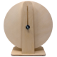 Holz-Laufrad für kleine Haustiere, mit einem stabilen Sockel und einer glatten Oberfläche zum Laufen.