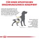 Illustration einer Hundesilhouette mit Text, der über Urate und Cystinsteine, deren Ursachen und diätetische Überlegungen zur Prävention informiert.