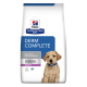 Régime alimentaire prescrit Hill's Derm Complete pour chiots, axé sur les soins de la peau et les sensibilités alimentaires, recommandé par les vétérinaires.