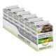 Sechserpack Perfect Fit Natural Vitality Katzenfutter, mit einem Nahaufnahme eines Katers auf der Vorderseite, gekennzeichnet für erwachsene Katzen 1+, mit 95% Protein.