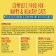 Complete food for happy & healthy cats with herring & tuna mix. Composition, analytical constituents, nutritional additives, and minerals listed.