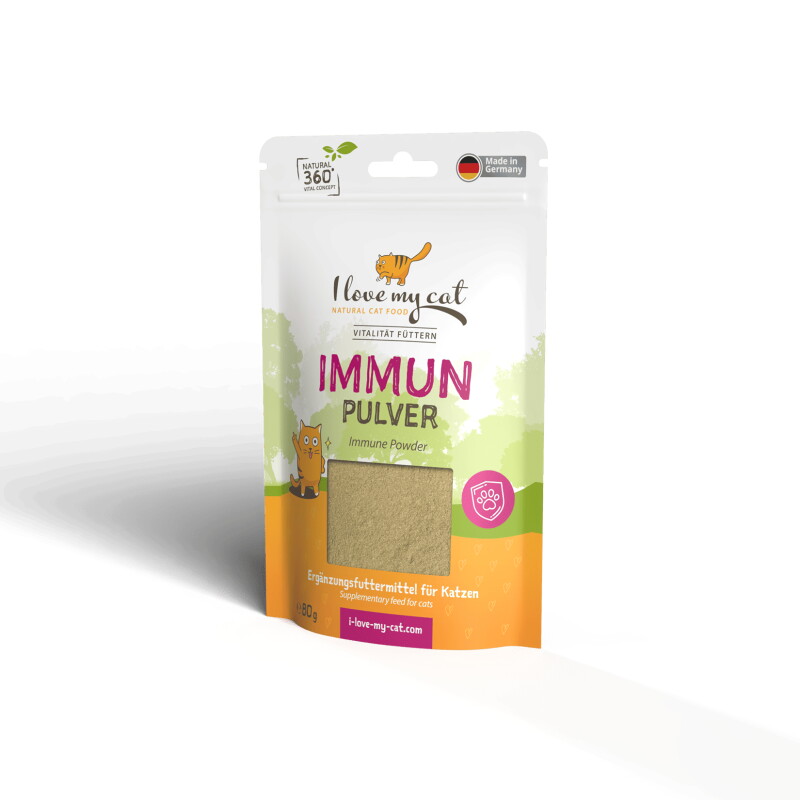 I love my cat Ergänzungsfuttermittel für Katzen - Immun Pulver - 80g