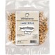 Klarsichtbeutel Wildsterne 'Lachs Bites' Hundesnacks, braune mundgerechte Stücke, Etikett mit Fischabbild und Text 'Hunde-Leckerli'.