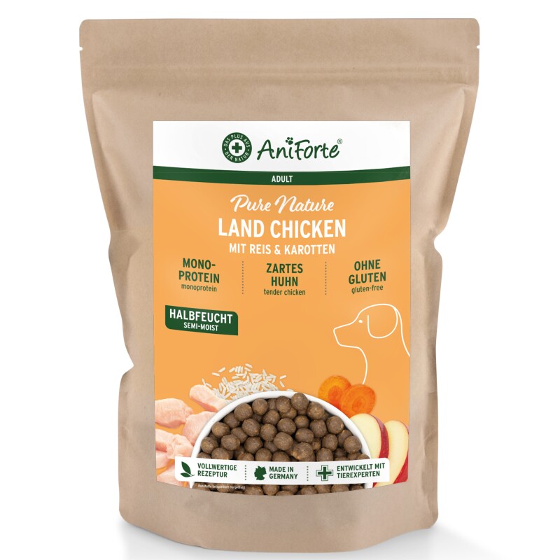 AniForte Trockenfutter LandChicken - Zartes Huhn mit Reis 2 kg