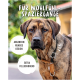 Nahaufnahme eines Hundehalsbands mit Text, der seine Merkmale hervorhebt: "Für Wohlfühl-Spaziergänge," "Angenehm rundes Design," und "Extra fellschonend."