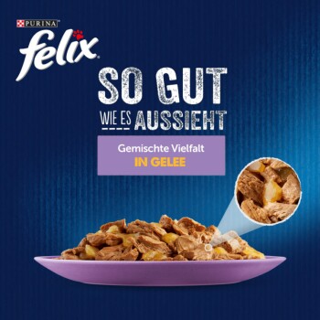 Felix Nourriture humide pour chat Sensations en gelée et mix de