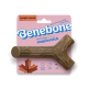 A textured, brown dog chew toy shaped like a branch, designed for pets to chew and play with.