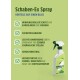 Schaben-Ex Sprayflasche auf grünem Hintergrund, mit Text über seine Vorteile: wirksam gegen Kakerlaken, einfache Anwendung, geruchlos.