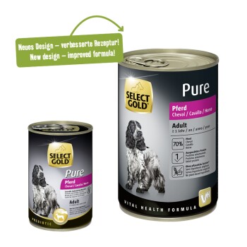SELECT GOLD Pure Adult 6x400g Pferd