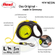 Flexi Neon-Hundeleine, 5m lang, unterstützt Hunde bis 50kg, mit ergonomischem Griff, komfortablem Bremssystem und robuster Bauweise.
