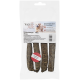 Emballage de friandises pour chiens premium présentant trois bâtons de viande sauvage, étiquetés '100% Natur' et 'Qualität aus Österreich.'