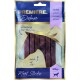 Verpakking voor PREMIERE. Deluxe Vleessticks, met een silhouet van een paard, met tekst die aangeeft 'met paard', 'zacht', en '100g.'