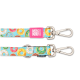 Hundeleine mit buntem Donutmuster und Metallverschluss, beschriftet mit "Max & Molly Urban Pets" und "Urban Pets."