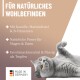 Graue Katze liegt auf dem Rücken, deutscher Text "FÜR NATÜRLICHES WOHLBEFINDEN", Produktaufzählungspunkte und "MADE IN GERMANY"-Label