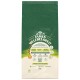 Green bag of James Wellbeloved pet food, 15 kg, featuring text about natural ingredients, hypoallergenic formula, and health benefits.