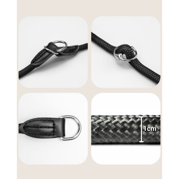 Größenleitfaden für Hundehalsbänder mit Anweisungen auf Deutsch und Englisch zur Messung des Halsumfangs und zur Auswahl der Halsbandlänge.