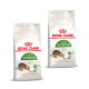Deux sacs de nourriture pour chats Royal Canin étiquetés "Active Life OUTDOOR," présentant un chat joueur sur l'emballage.