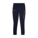 Marineblaue Leggings mit einer Seitentasche, dem Logo 'TOMMY HILFIGER' und einem gepunkteten Design entlang des Beins.