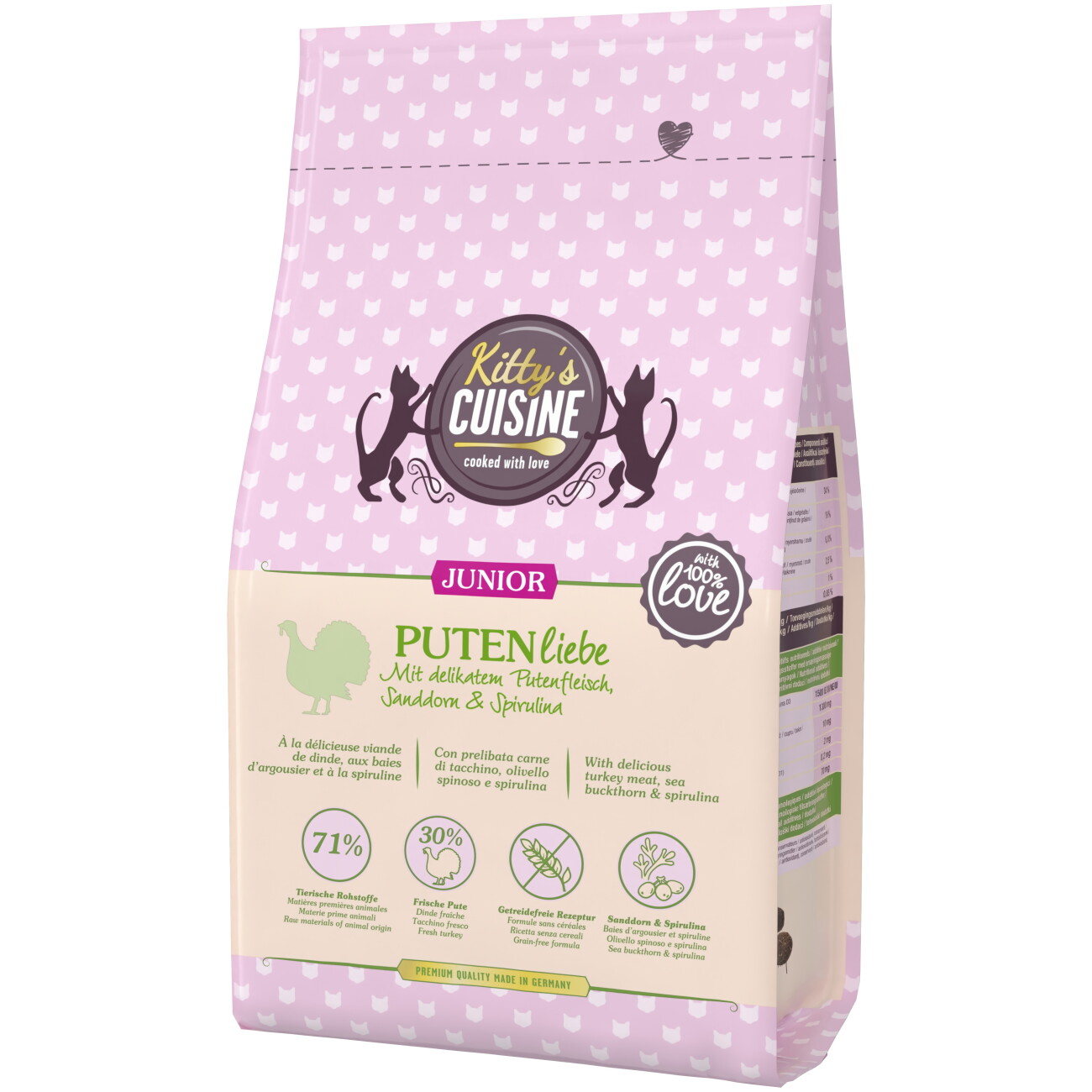 Kitty's Cuisine Trockenfutter Katze Junior Putenliebe 2 kg