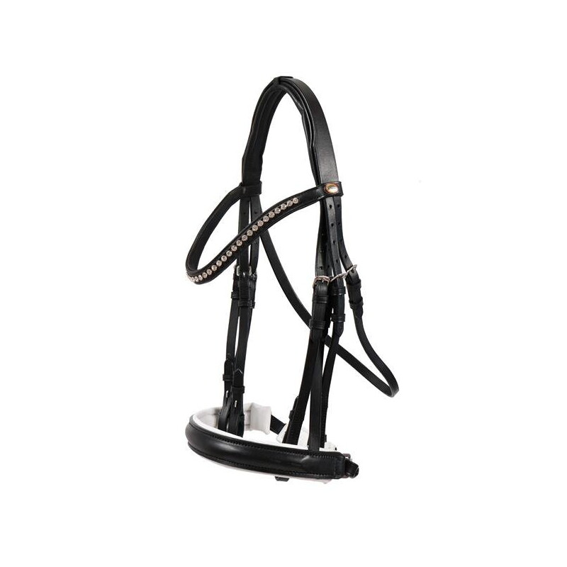 Hans Melzer Horse Equipment Hans Melzer Kandare Hamburg schwarz/silber WB (Warmblut)