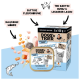 DOGS'n TIGER Katzenfutterbox und -schale 'Freigeist' Fleischmahlzeit 6×100g — 70% Huhn & Lachs; Huhn & Lachs mit Möhre.