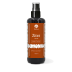Schwarze Sprühflasche mit orangefarbenem Etikett 'Zitra' (Waldkraft), sichtbarer Text 'Gegen Zecken, Effektives Biozid, 100 ml'.