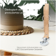 Eine natürliche Leder-Hundeleine auf einem Tisch neben einer Topfpflanze, die ihre umweltfreundliche Produktion und die L.W.G Gold-Zertifizierung zeigt.