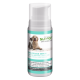 Dental care serum for pets, featuring a golden retriever and a cat on the label, with text in multiple languages.