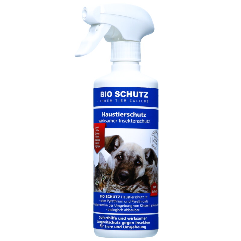 Bio Schutz Haustierschutz – gegen Flöhe, Zecken, Milben & Larven | 500 ml