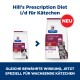 Hill’s Prescription Diet i/d Digestive Care Kittenfutterbeutel, alte und neue Verpackung, mit "NEU"-Label und deutschem Text.
