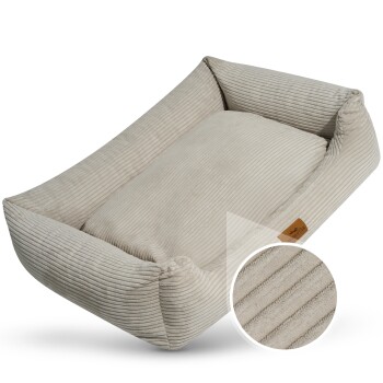 Orthopädisches Hundebett aus stilvollem Cord M