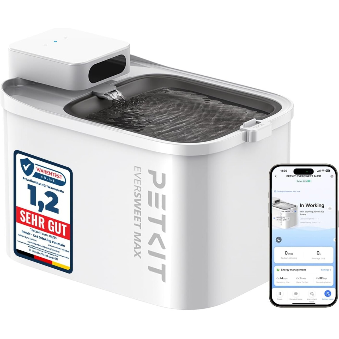Petkit Schwarz Wasserspender Für Tiere Eversweet Max Smart - Bild 3